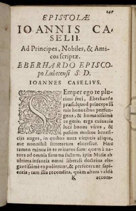 Epistolæ Ioannis Caselii.