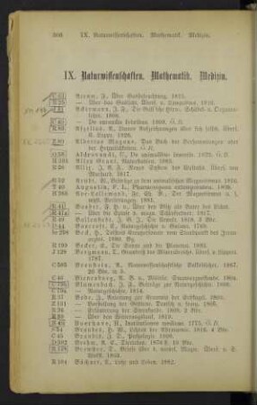 IX. Naturwissenschaften. Mathematik. Medizin.