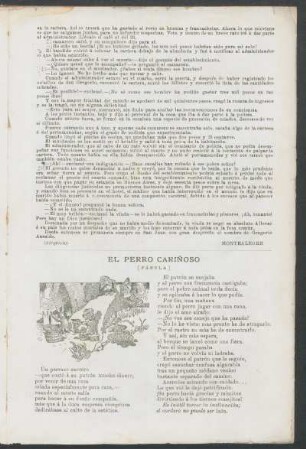 El perro cariñoso - (Fábula)