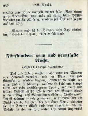 Fünfhundert neun und neunzigste Nacht