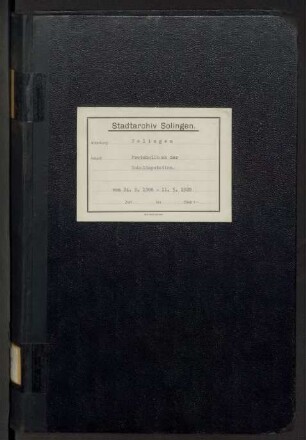 Solingen: Schuldeputation 1908-1920