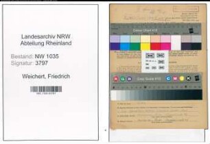 Entnazifizierung Friedrich Weichert , geb. 28.05.1907 ()