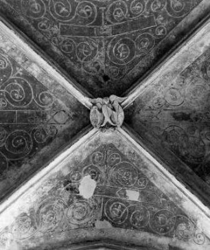 Ornamentales Deckenbild : Ornamentales Deckenbild. Fresko (1271/1283). Leoben (Steiermark), Ehemalige Stiftskirche Heilige Maria und Margaretha, Bischofskapelle