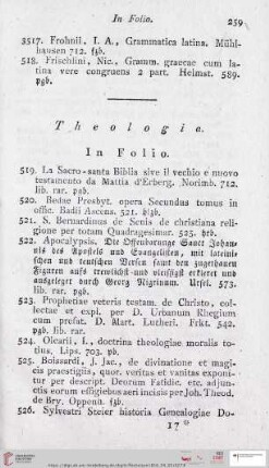 Theologia (Nr. 3519 - 3728)