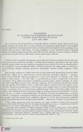 8: Res-imagines : Ze studiów nad rzemiosłem artystycznym czasów nowożytnych w Polsce (lata 1600-1800)
