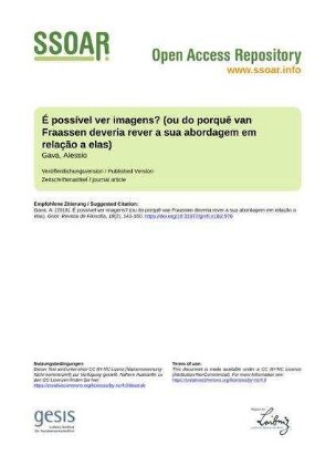 É possível ver imagens? (ou do porquê van Fraassen deveria rever a sua abordagem em relação a elas)