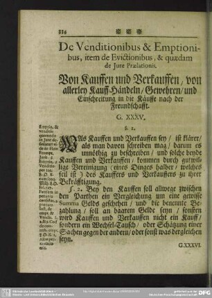 De Venditionibus & Emptionibus, item de Evictionibus, & quaedam de Iure Praelationis