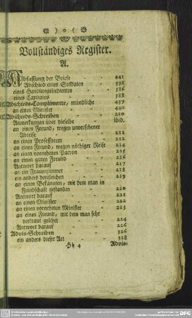 Vollständiges Register