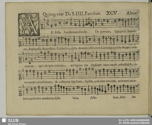 XCV. Ad festa sanctorum Ecclesiae