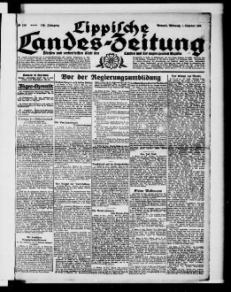 Lippische Landes-Zeitung : ältestes und weitverbreitetes Blatt des Landes und der angrenzenden Bezirke