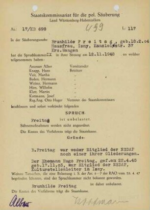 Freitag, Brunhilde