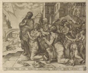 Susanna und ihre Familie preisen Gott, Blatt 6 aus der Folge "Die Geschichte Susannas"