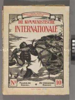 Internationale gesellschaftstheoretische Monatszeitschrift "Die Kommunistische Internationale" u.a. zum 50. Geburtstag von Lenin