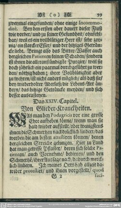 Das XXIV. Capitel. Von Glieder-Kranckheiten