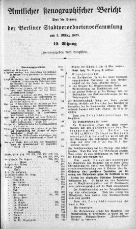 Sitzung 10., 5. März 1925