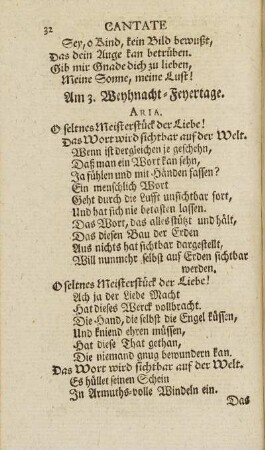 Am 3. Weyhnacht-Feyertage.