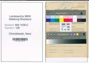 Entnazifizierung Hans Chorzelewski , geb. 07.06.1917 (Aufseher)