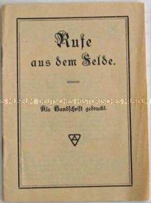 Textheft mit patriotischen Texten