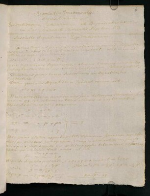 6r-17v, Resolutio Aequationum etc.