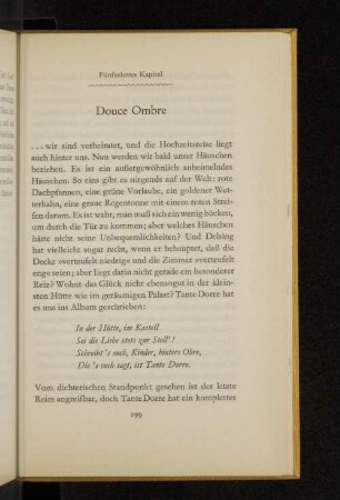 Fünfzehntes Kapitel Douce Ombre