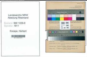 Entnazifizierung Herbert Knospe , geb. 08.03.1922 (Beamter)