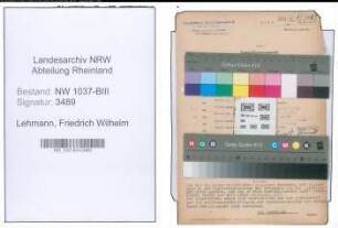 Entnazifizierung Friedrich Wilhelm Lehmann , geb. 24.01.1908 ()
