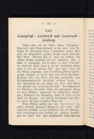 XXX. Hansgörgl - Hersbruck und Hersbruck - Houbirg.