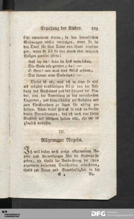III. Allgemeine Regeln.