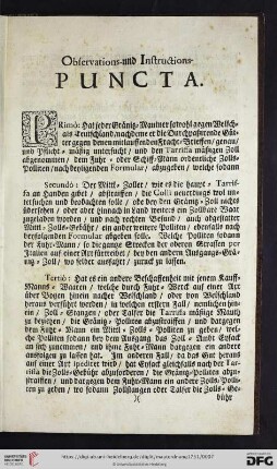 Observations- und Instructions- Puncta