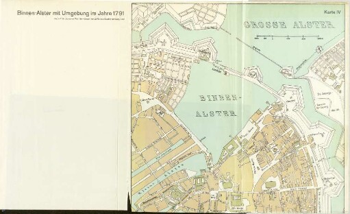 Karte IV: Binnen-Alster mit Umgebung im Jahre 1791