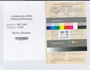 Entnazifizierung Elisabeth Blome, geb. 21.11.1901 (Bueroangest.)