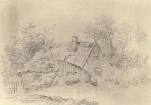 Bauernkate : Klengel-Album von Kirchbach. Bauernkate. Bleistiftzeichnung (vor 1824; J. C. Klengel)