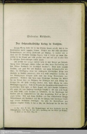 Siebenter Abschnitt. Der Schmalkaldische Krieg in Sachsen