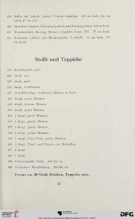 Stoffe und Teppiche (Nr. 423-440)