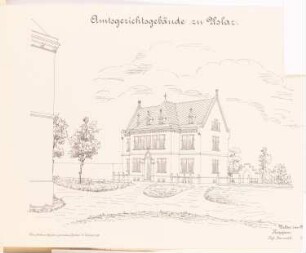 Amtsgericht, Uslar: Perspektivische Ansicht