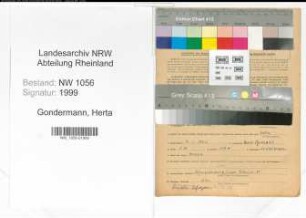 Entnazifizierung Herta Gondermann , geb. 07.01.1906 ()