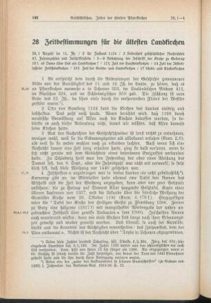 28 Zeitbestimmungen für die älteren Landkirchen