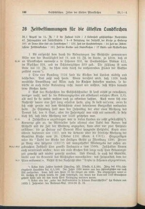 28 Zeitbestimmungen für die älteren Landkirchen