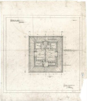 Bestelmeyer, German; Berlin - Wannsee; Landhaus und Gästehaus Dr. Jeidels - Gästehaus (Grundriss DG)