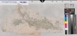 Kölkebeck (Halle) Teilung des Mastbruchs und der Fahrenbrinksheide Entwurf (1788) o.M. unregelmäßig kol. Zeichnung (Reinhold) Spez.Verz. Markenkarten X Nr. 105