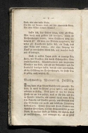 Nothwendig, Wesentlich, Zufällig.