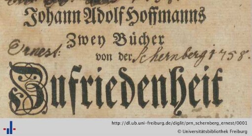 [Provenienz]: Schernberg, Ernest