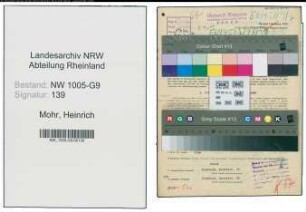 Entnazifizierung Heinrich Mohr , geb. 09.12.1893 (Konstrukteur)