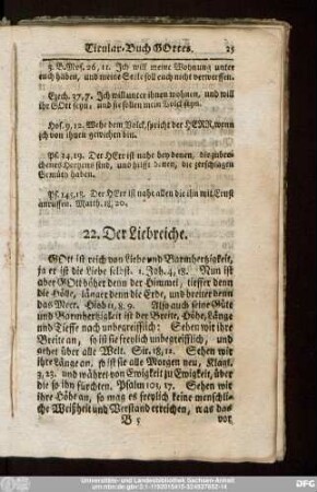 22. Der Liebreiche.