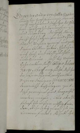 Verpachtung des Weinkellers an Johann George Scharff.