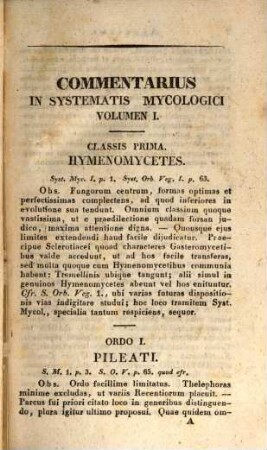 Elenchus fungorum : sistens commentarium in systema mycologicum, 1