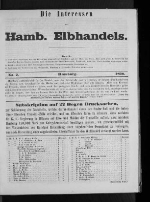 Subskription auf 22 Bogen Drucksachen