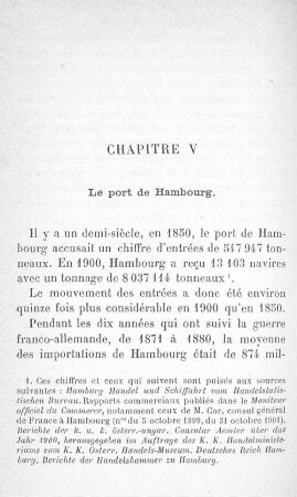 Chapitre V Le port de Hambourg.