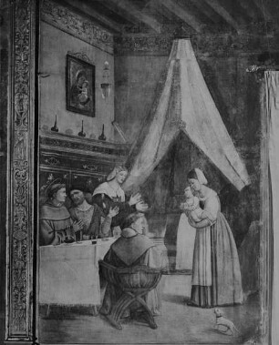 Darstellungen aus dem Leben des heiligen Antonius — Der heilige Antonius erweckt das in den Kessel gefallene Kind zum Leben