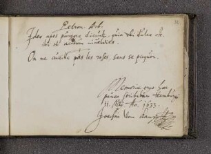 Joachim vom Kampe. – Incipit: Ideo apes pungere dicuntur, quia ubi dulce est, ibi et acidum invenies. – Hamburg, 02.05.1633